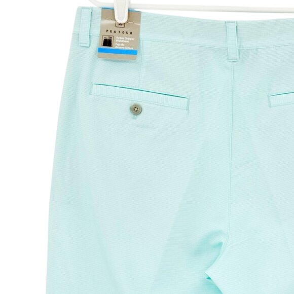 PGA Tour Men Active Gripper Waistband UPF 50 Stretch Light Blue Shorts Sz 42 NWT - Picture 4 of 11